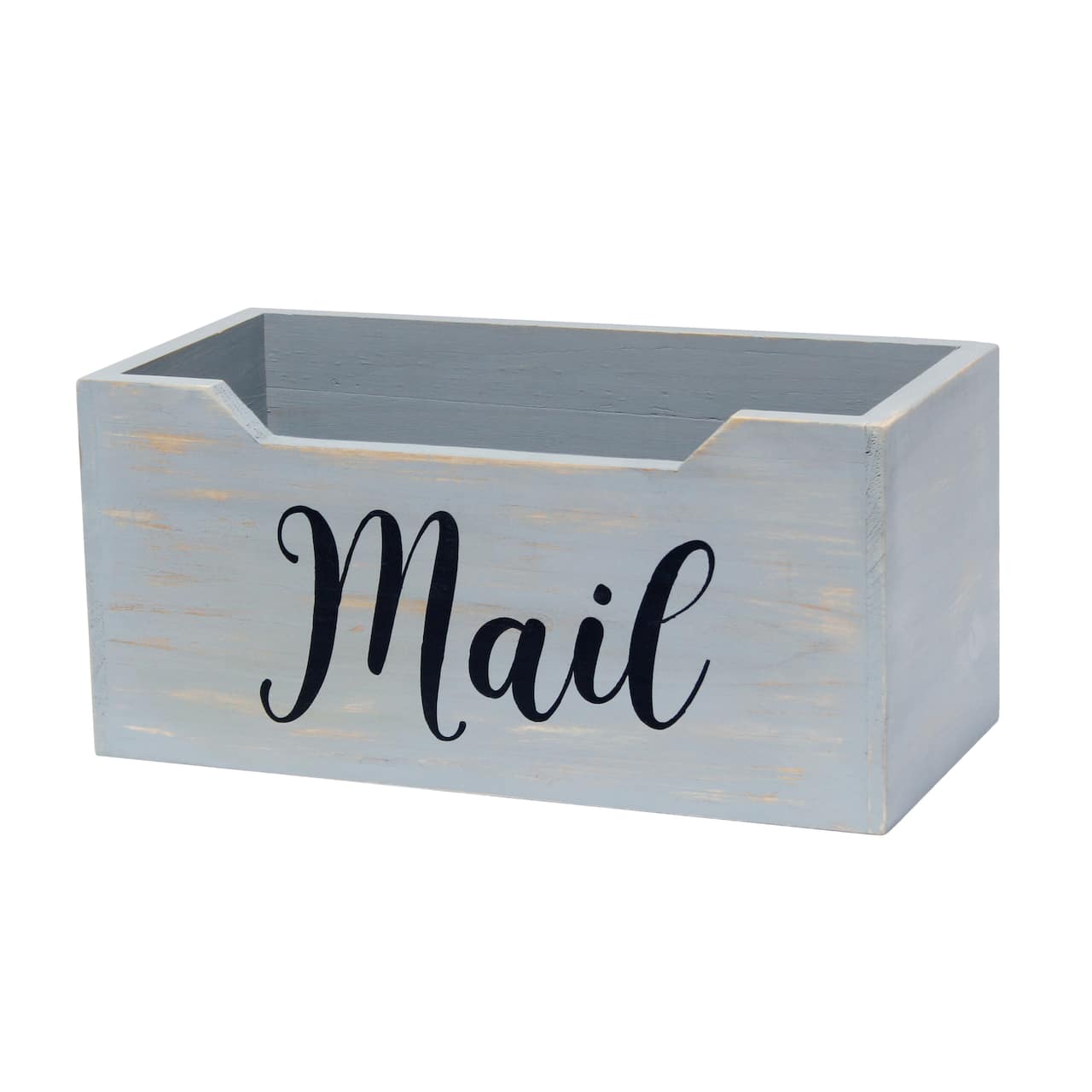 Elegant Designs Decorative Script Word Mail Organizer Box